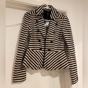 Striped Peplum Blazer